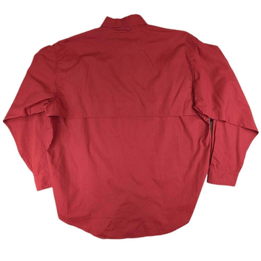 Orvis Button Up Shirt Mens‎ Large Red Outdoor Hunting Fishing Vented Long Sleeve - Picture 5 of 13